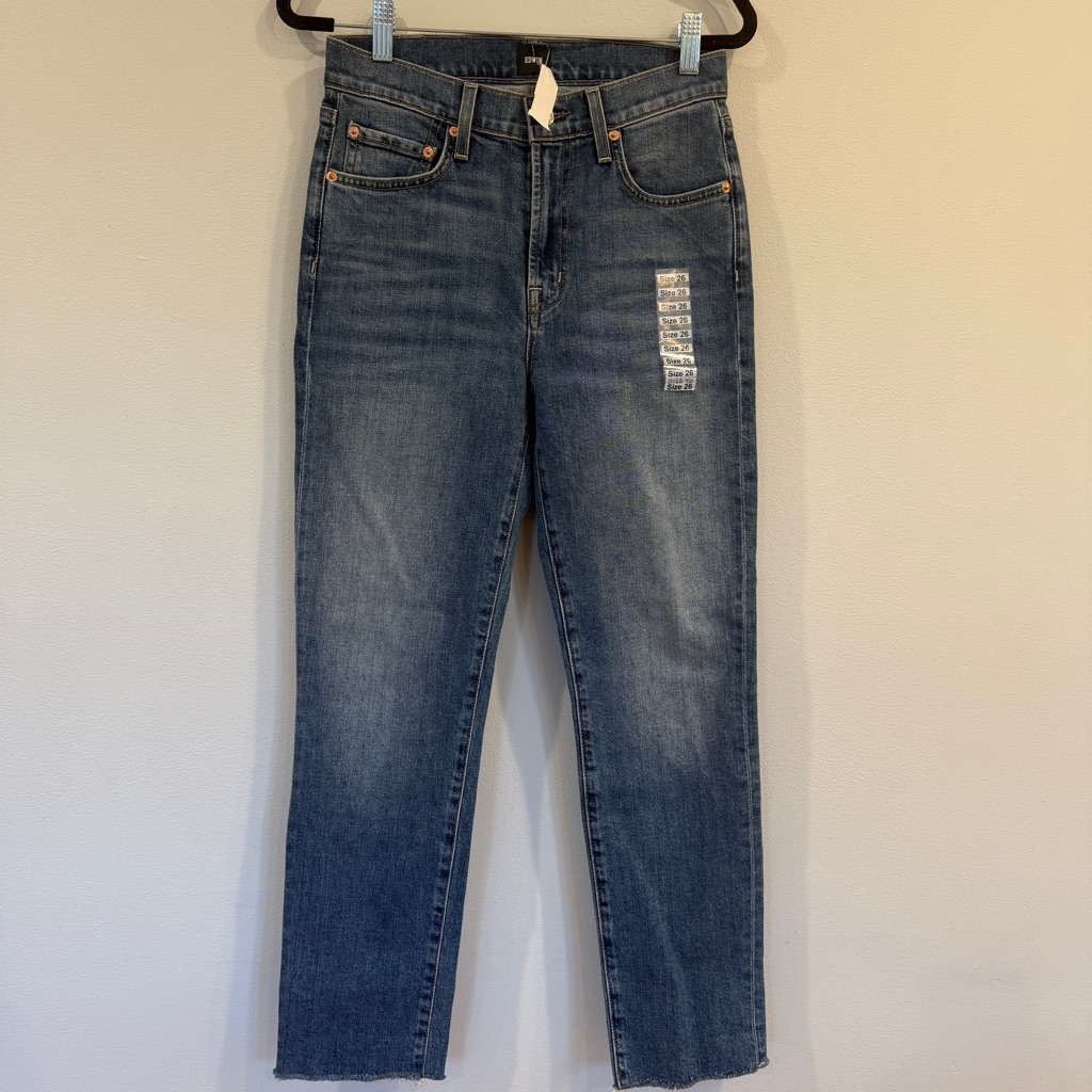 Edwin Mid Rise Crop Slim Straight Jean - Bree Style Hush Color